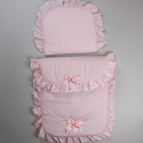 baby girls pink pramset