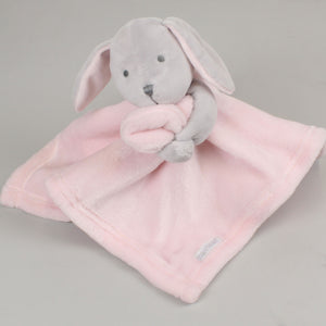 baby girls pink rabbit comforter