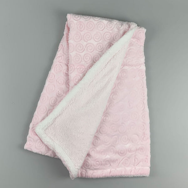 Baby Blanket With Spiral Design - Pink