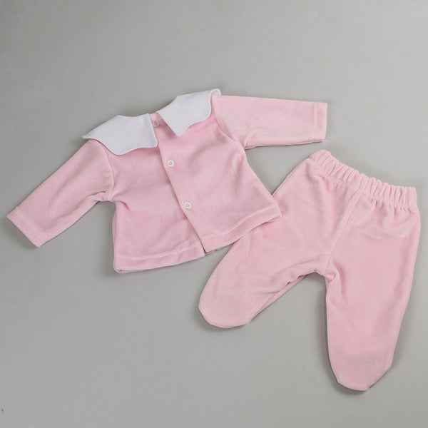 baby girls two piece velour suit