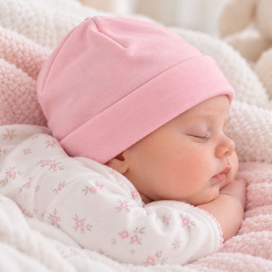 Baby Girls Pink Cotton Hat - Newborn - 3 Months