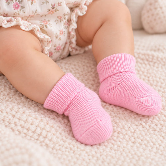 Baby Socks in Pink, White, Cream or Blue