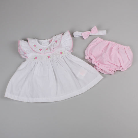 baby girls white summer dress set