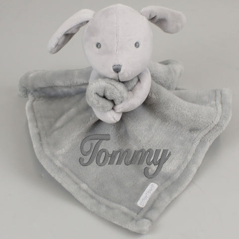 grey rabbit comforter personalised