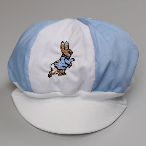 Baby Boys Cap with Rabbit - White & Blue