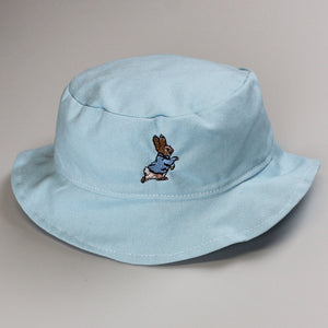 Baby Boys Summer Bucket Hat with Rabbit- Blue