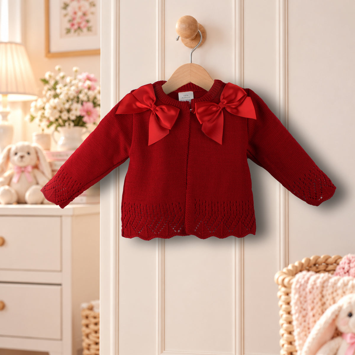 baby girl red cardigan