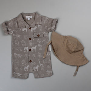baby boys safari beige outfit
