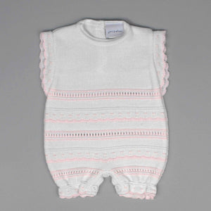 dandelion romper white and pink