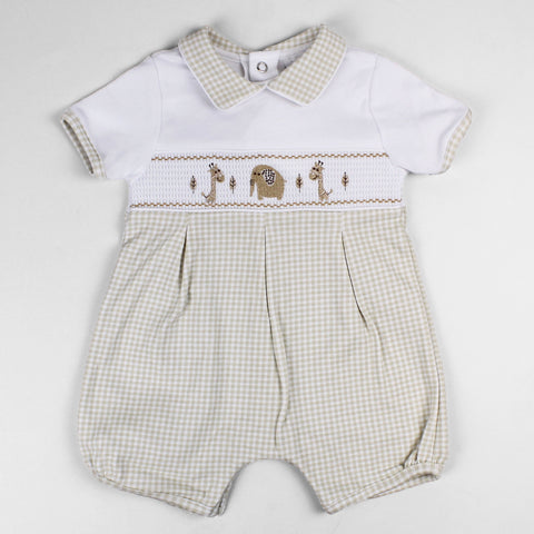 baby boys romper with jungle animals by dandelion