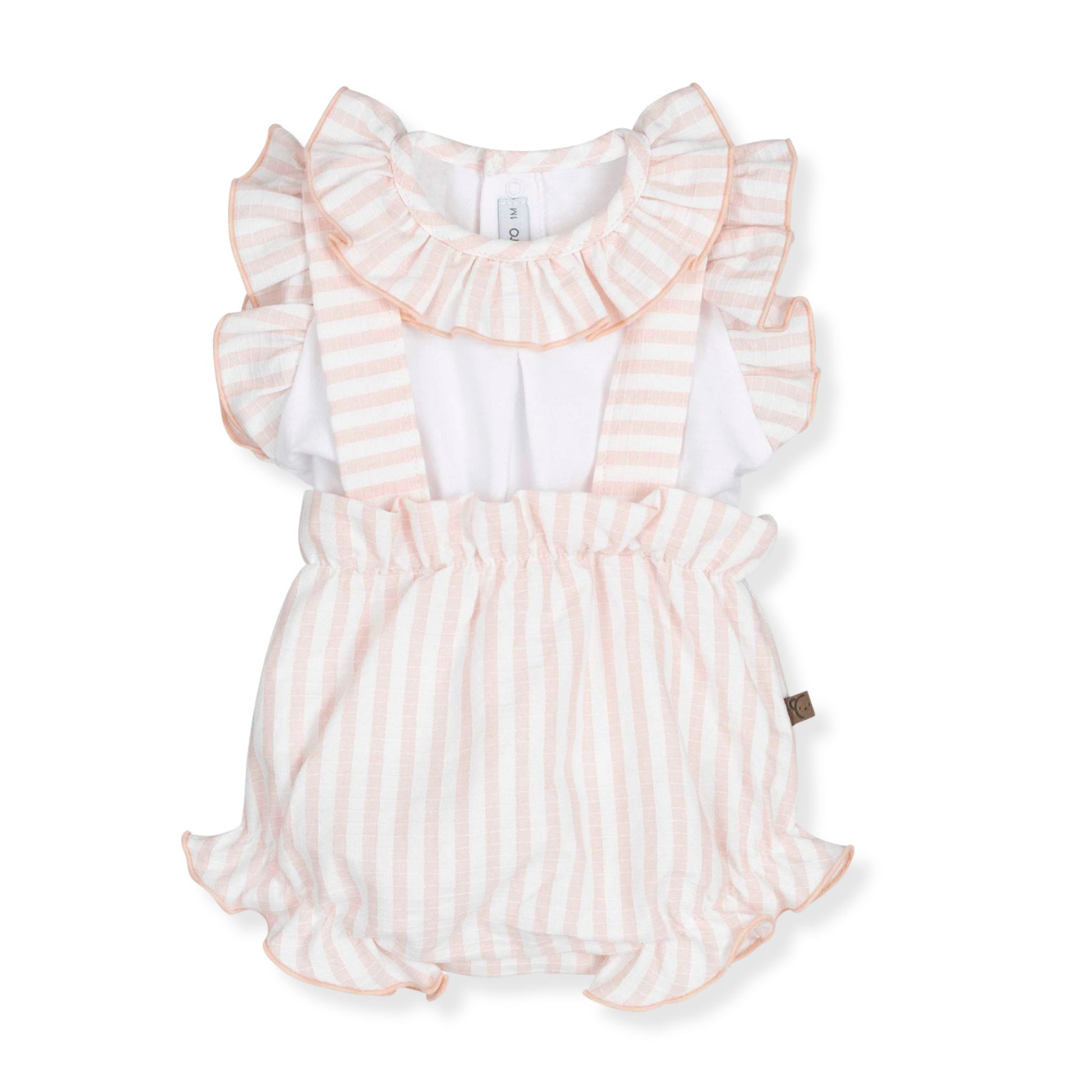Baby Girls Pink Spanish Romper with Frill Collar – Calamaro