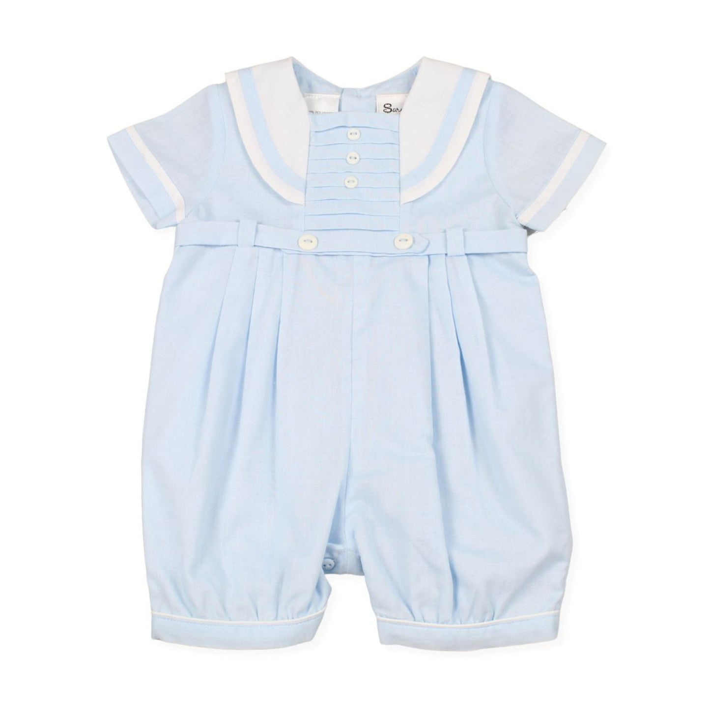 Baby Boy Christening Sailor Romper Blue - Sarah Louise 013568
