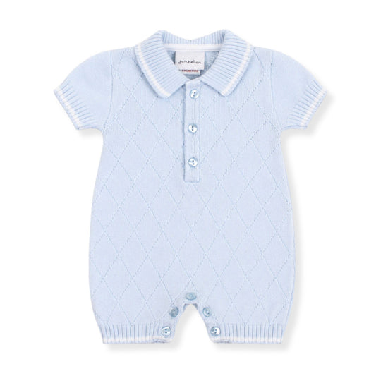baby boy knitted romper lue