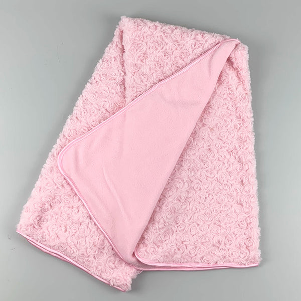 Pink Baby Blanket - Rosebud Texture