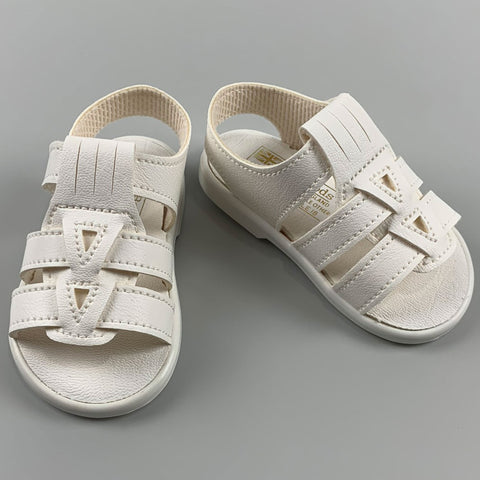 White Sandals - Unisex Baby - Hard Sole  First Walkers