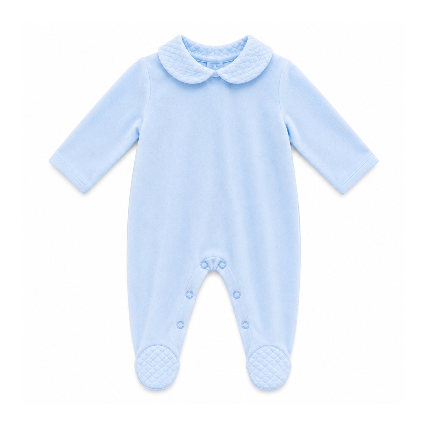 Baby Boys Blue Babygrow & Quilted Jacket 2 Piece Set – Made in Portugal