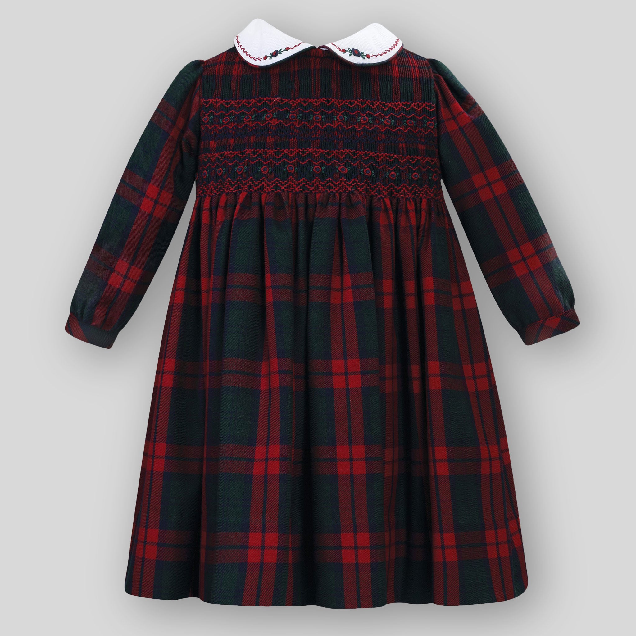 Traditional Girls Tartan Dress with Smocking - Sarah Louise 013137