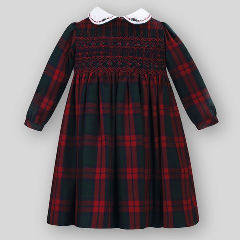 Traditional Girls Tartan Dress with Smocking - Sarah Louise 013137
