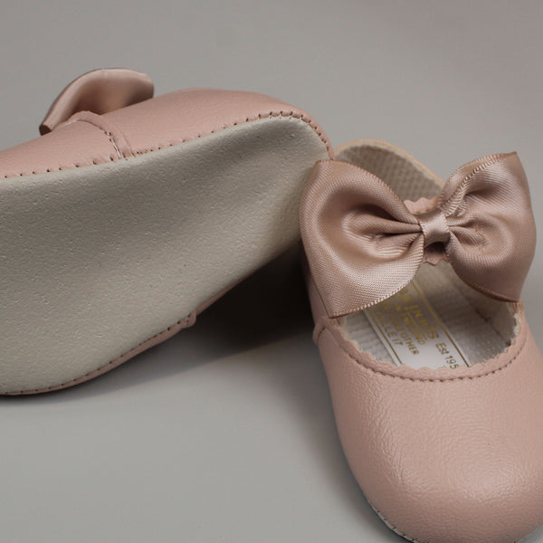 baby girls soft sole dusky pink shoes