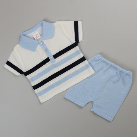 baby boys striped shorts and polo