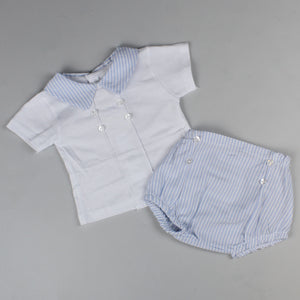 baby boys cotton striped summer outfit
