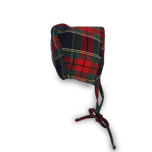 Calamaro Baby Christmas Tartan Bonnet