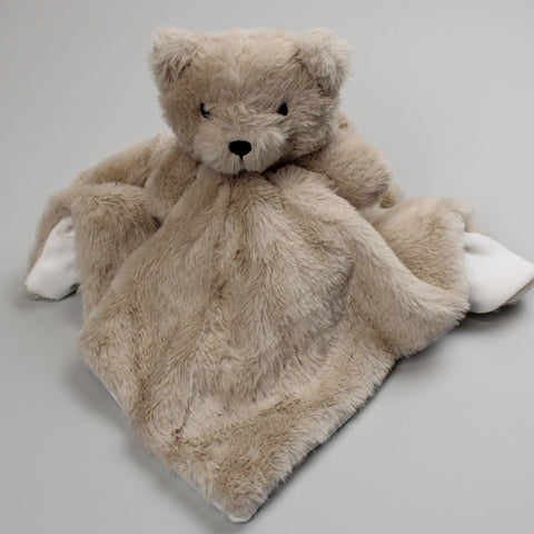 fluffy teddy bear comforter in beige