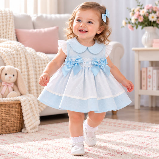 toddler blue spanish style dress