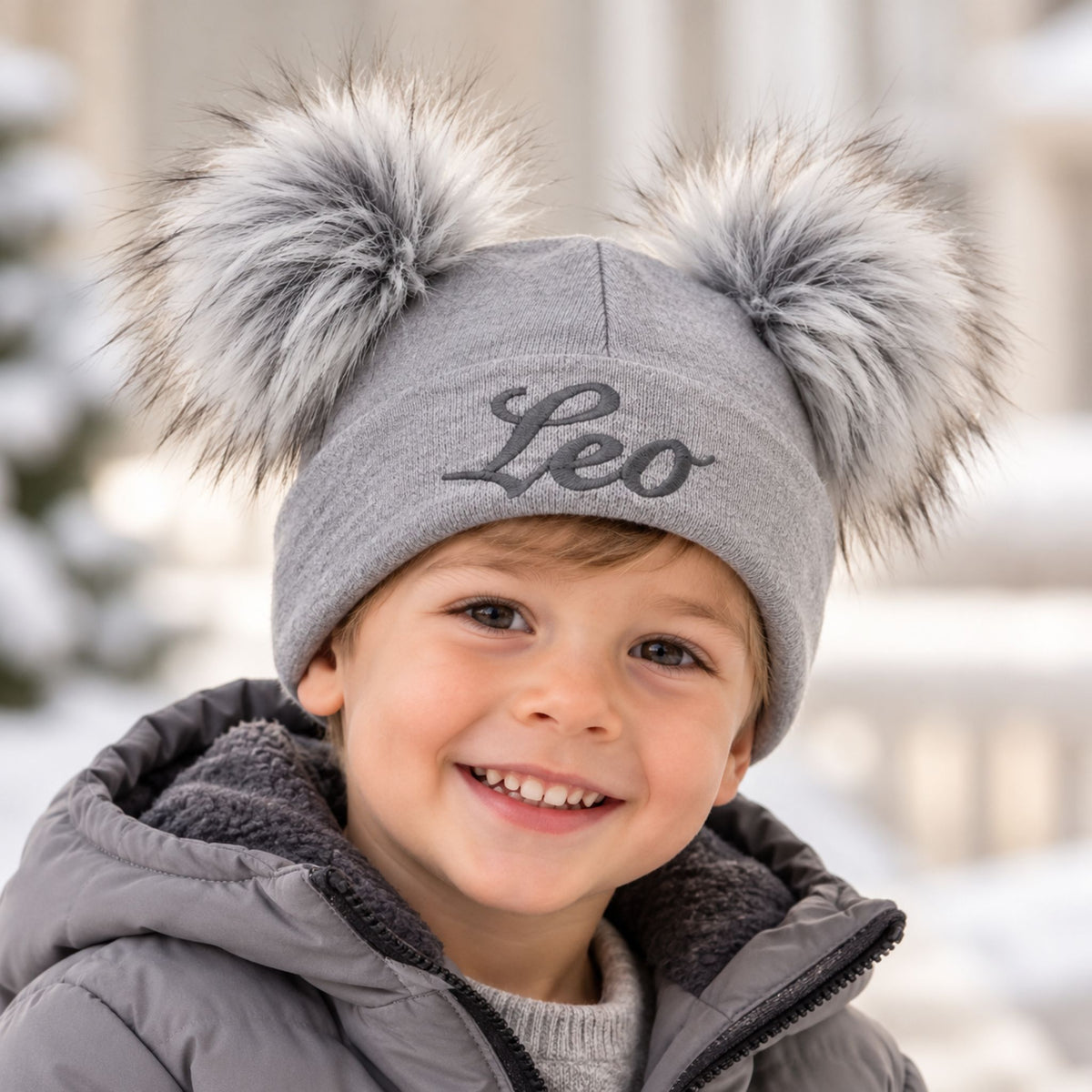 personalised grey hat
