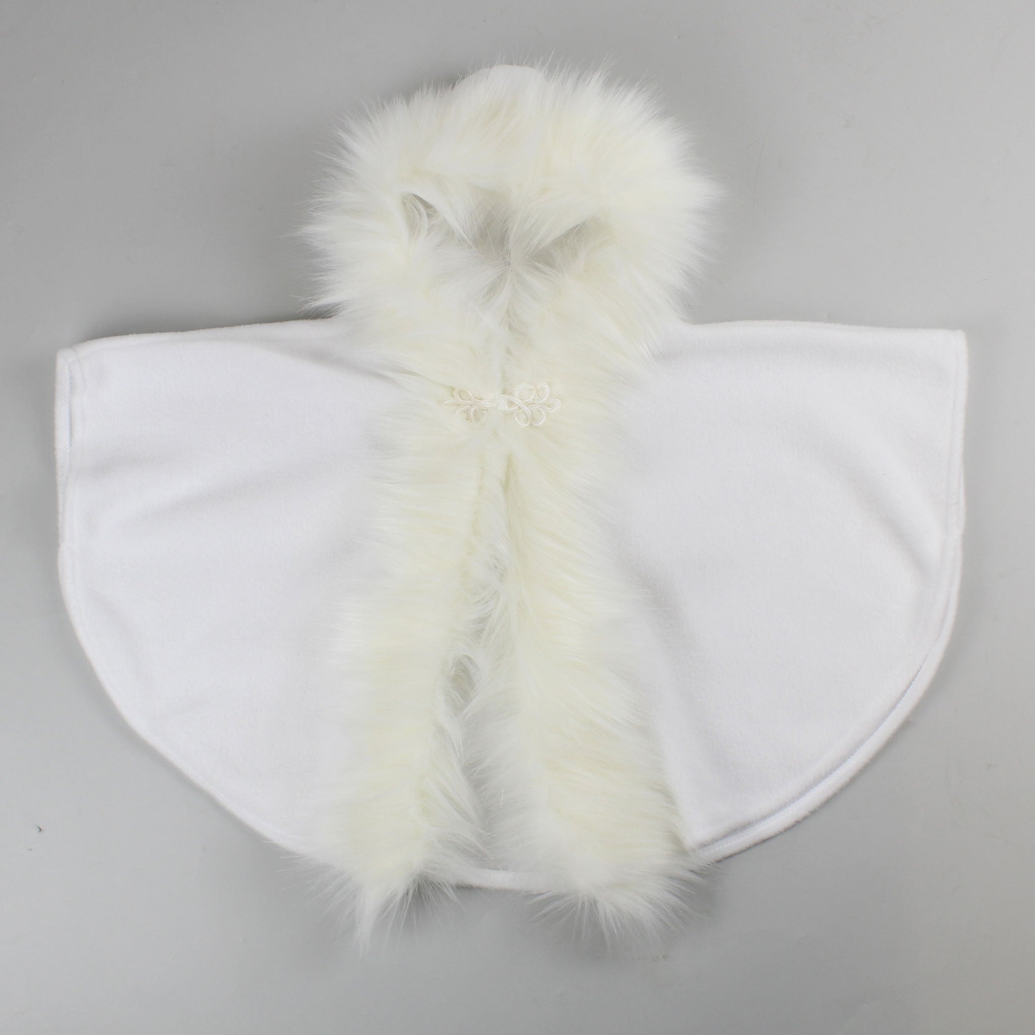 Little girl white fur cape on sale