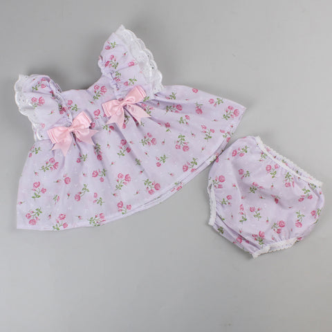 baby girl pink dress with knickers