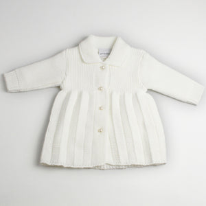 baby girl white knitted coat