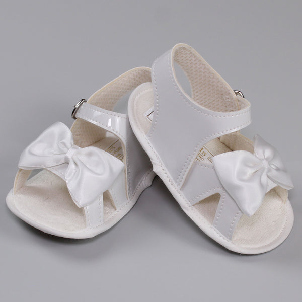 baby girls summer sandals in white