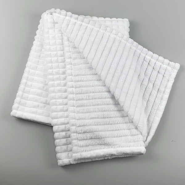 White Jacquard Baby Blanket-Square Design