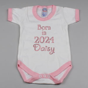 baby girls born in 2024 pink vest