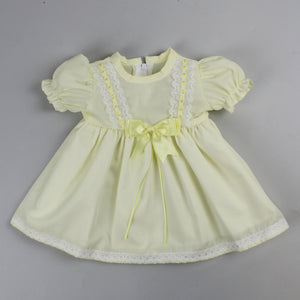 Baby Girl Dress - Yellow with Bow