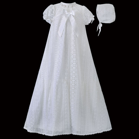 sarah louise lace christening robe gown