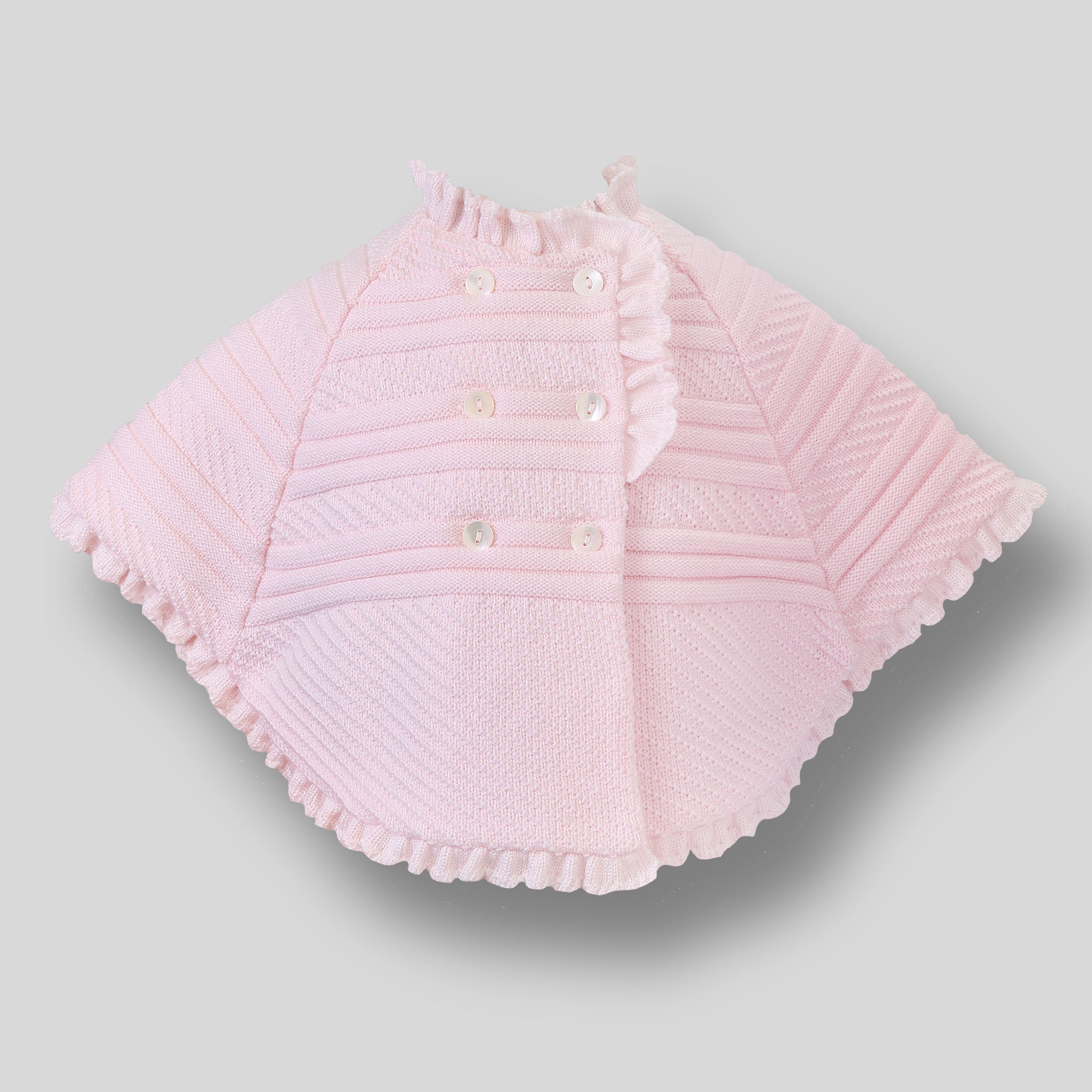 sarah louise pink knitted poncho cape