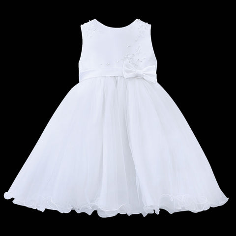 baby girl christening ballerina dress in white