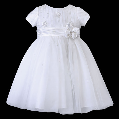 baby girls white christening ballerina dress