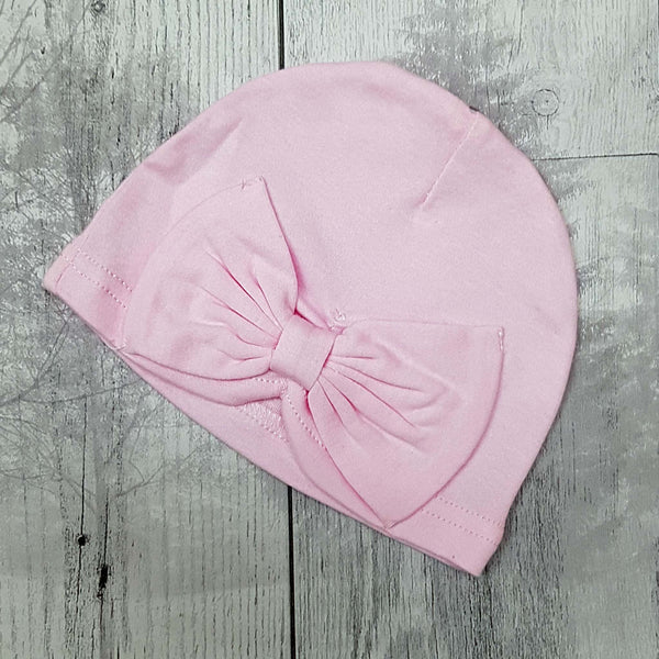baby girl turban hat pink