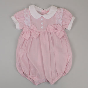 baby girls striped romper in pink summer outfit