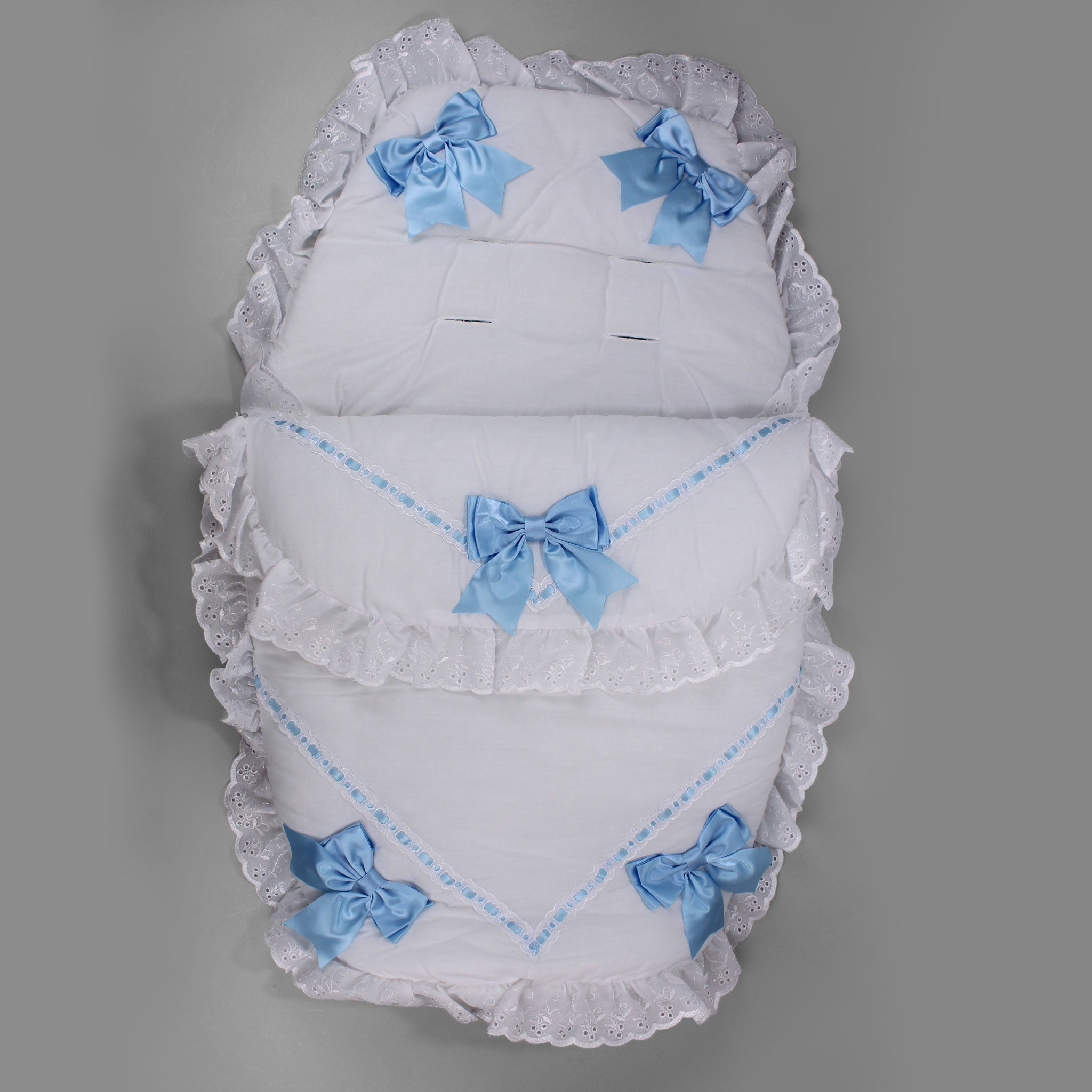 White Footmuff - Cosytoes - 5 Blue Bow