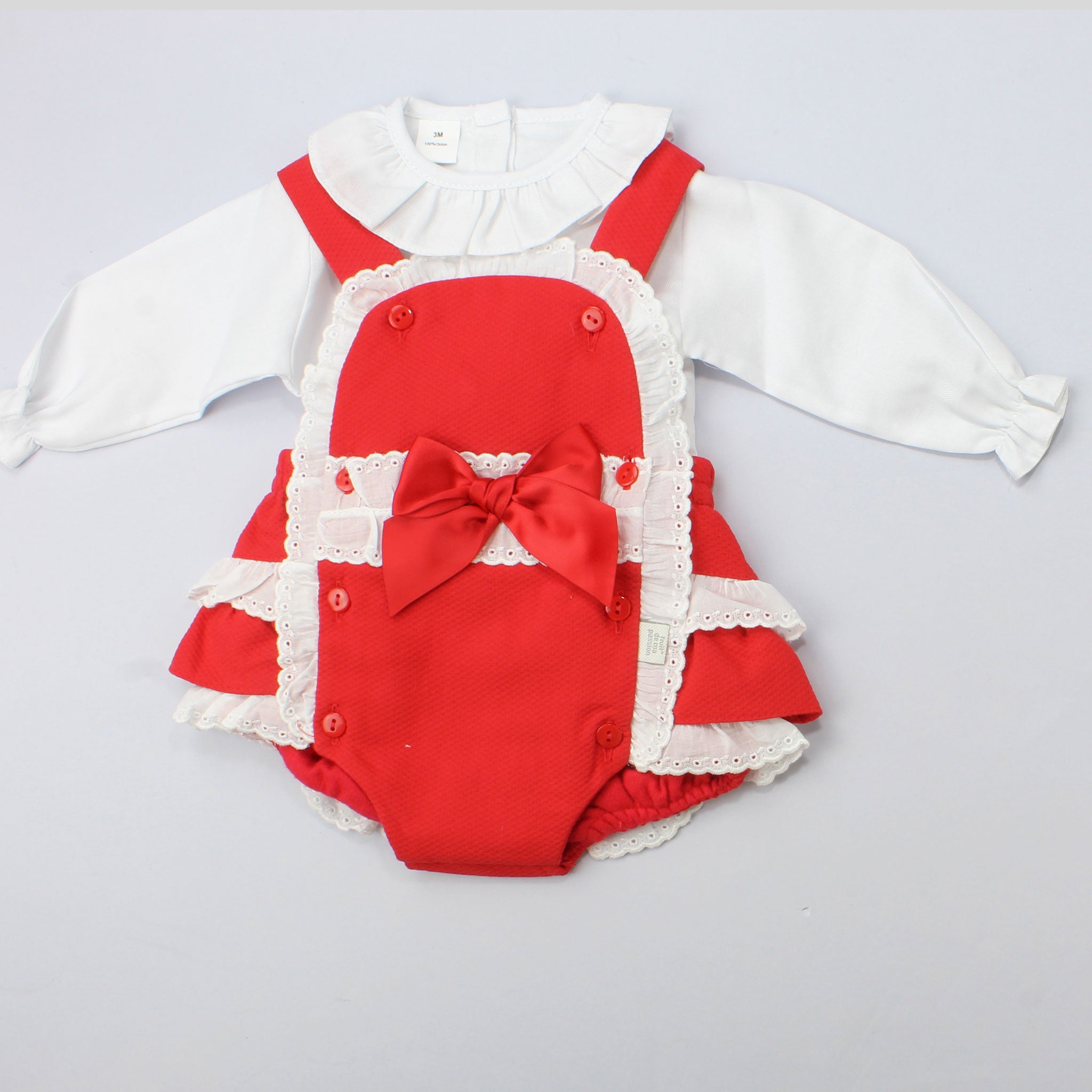 red and white two piece girls outfit
