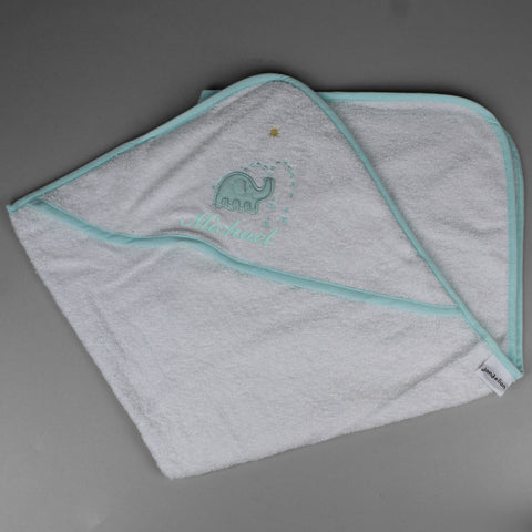 Elephant hooded towel with customisation 