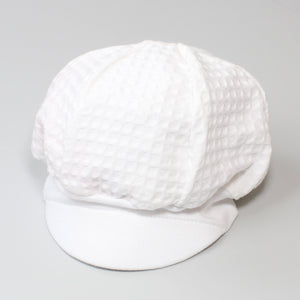 baby boys waffle white baker cap