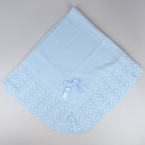 baby blue shawl knitted