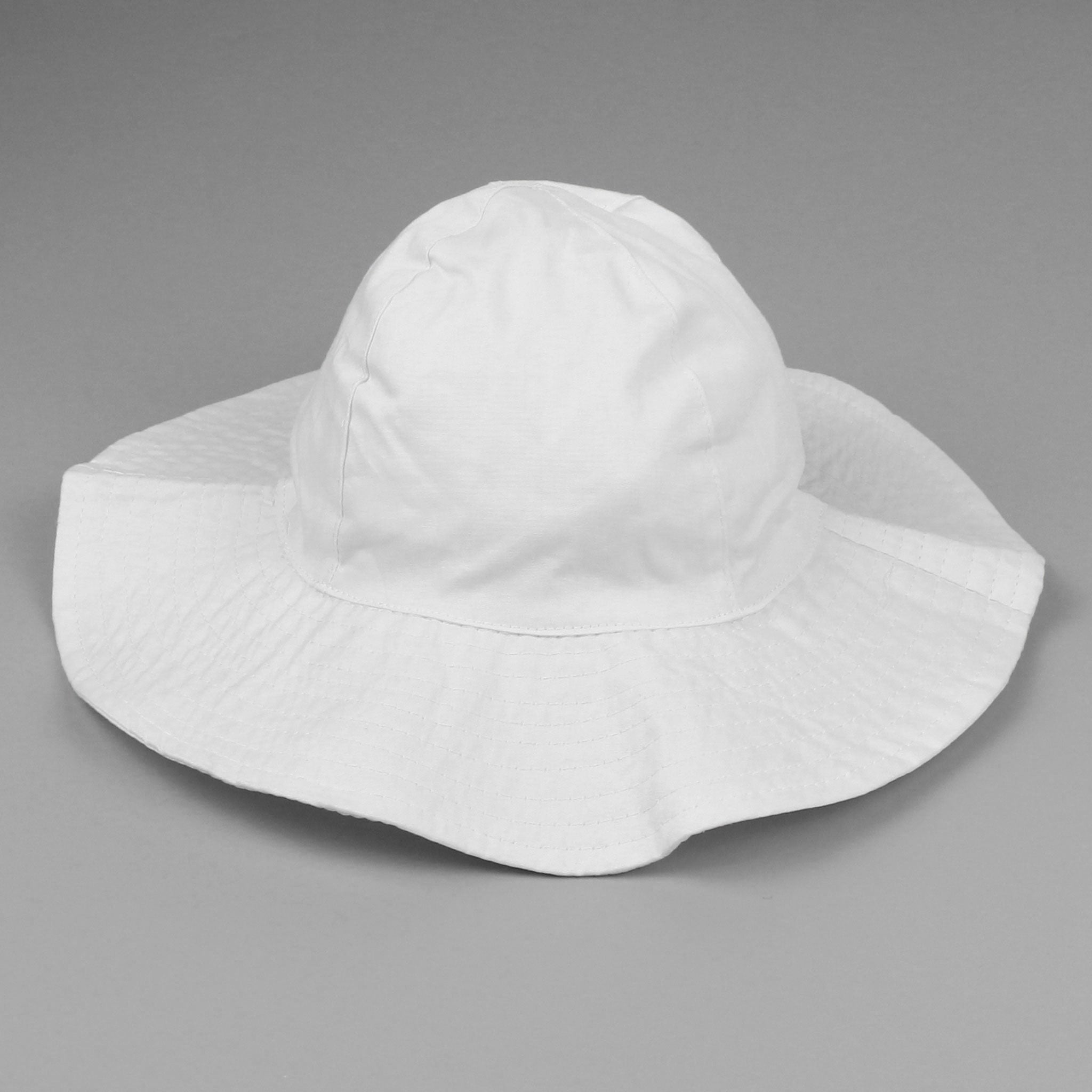 Baby Girls Floppy Sun Hat In White sunhat