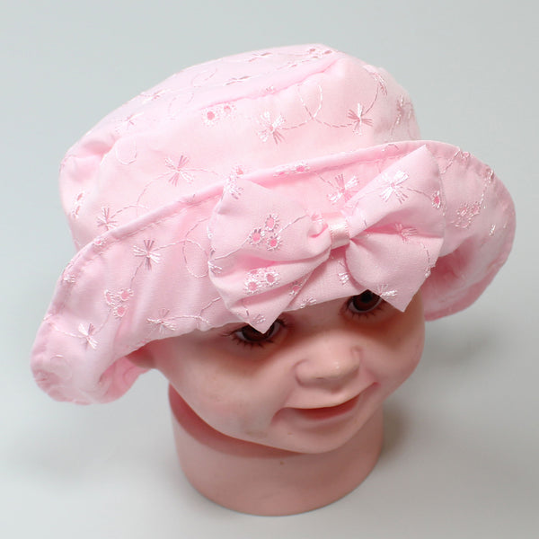 baby girl pink sun hat