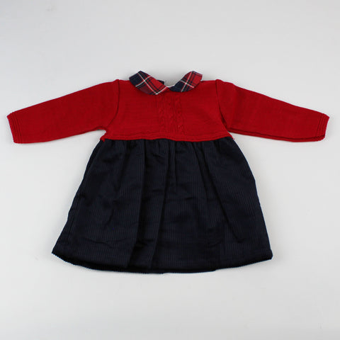 Baby Girl Tartan and Tartan / Red / Navy Dress - Pex Holly